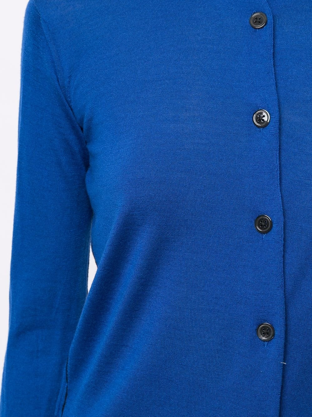 blue button-down cardigan - 5