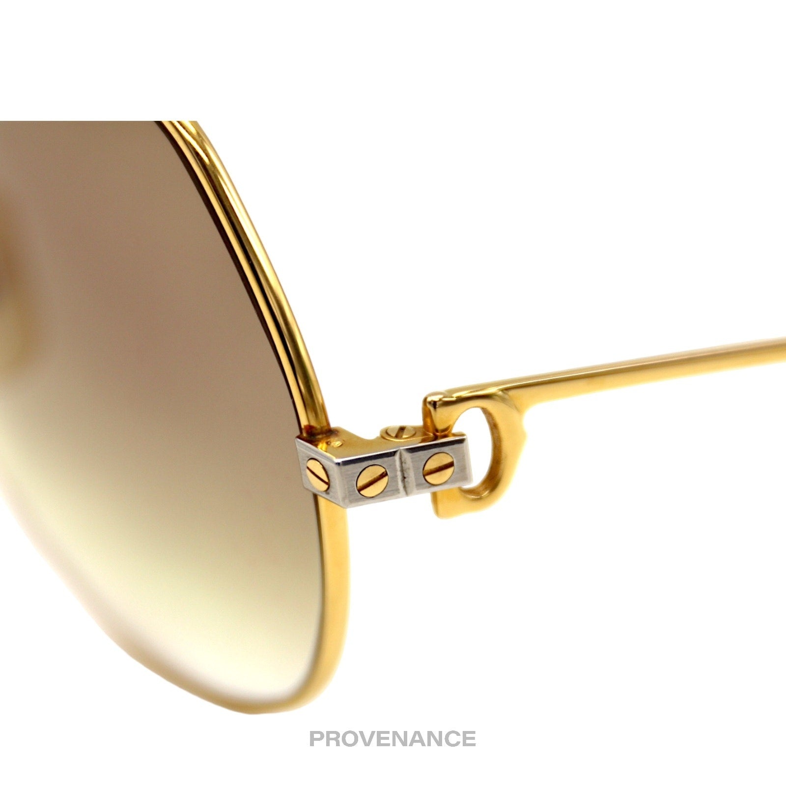 Cartier Vendome Santos Vintage Sunglasses - Gold Brown - 8