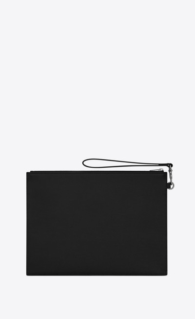 SAINT LAURENT catherine tablet holder in grain de poudre embossed leather outlook