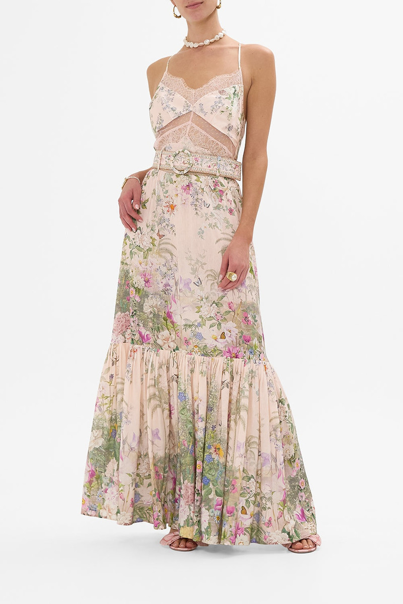 SKIRT WITH DEEP HEM FRILL AND BELT 1