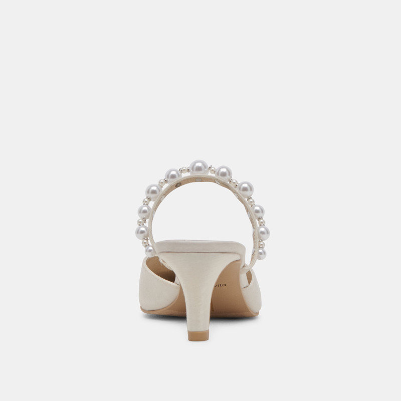 KANIKA PEARL MID HEELS VANILLA PEARLS 10