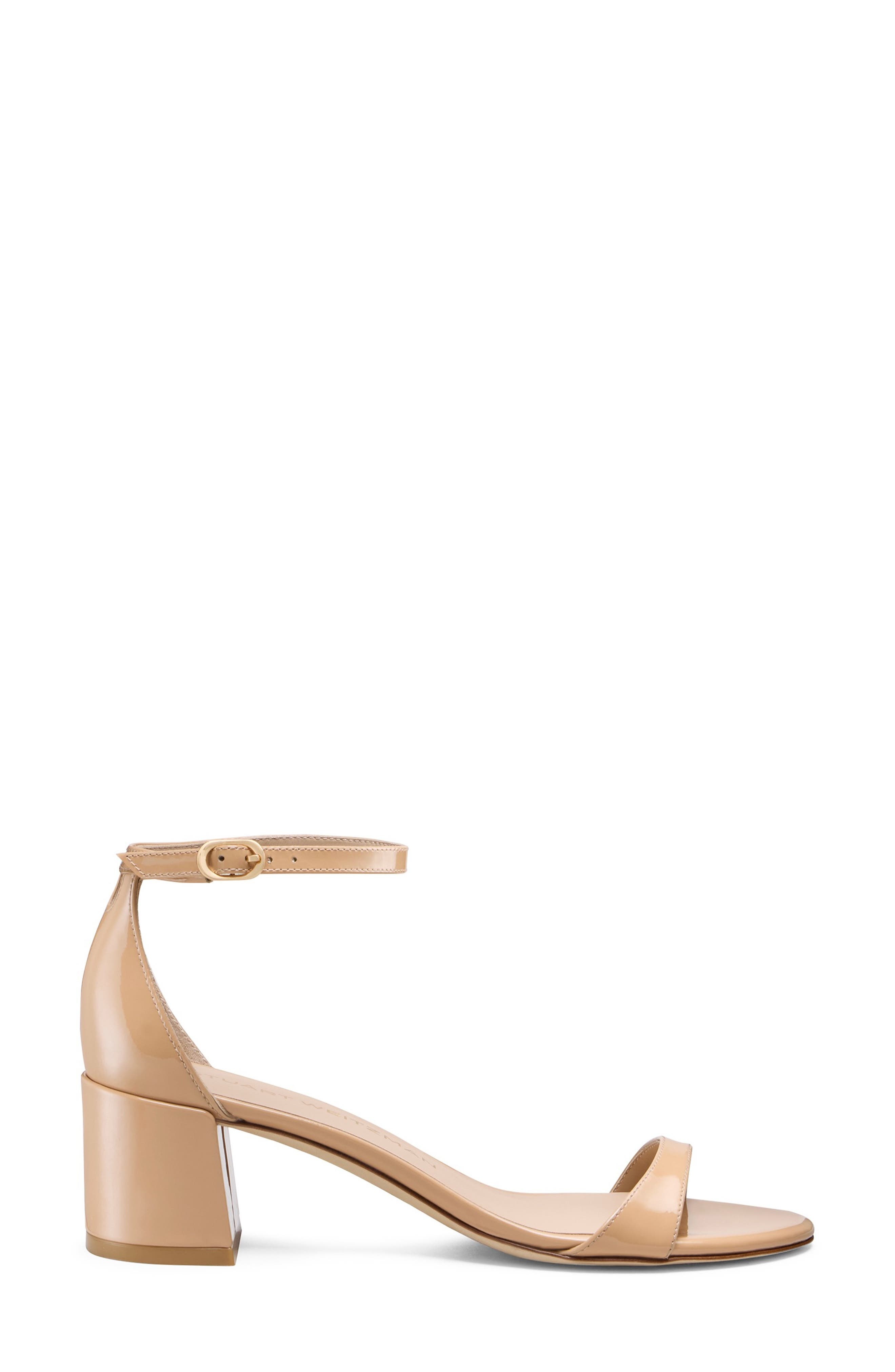 Stuart Weitzman Nudist Block Heel Sandal in Adobe at Nordstrom - 3