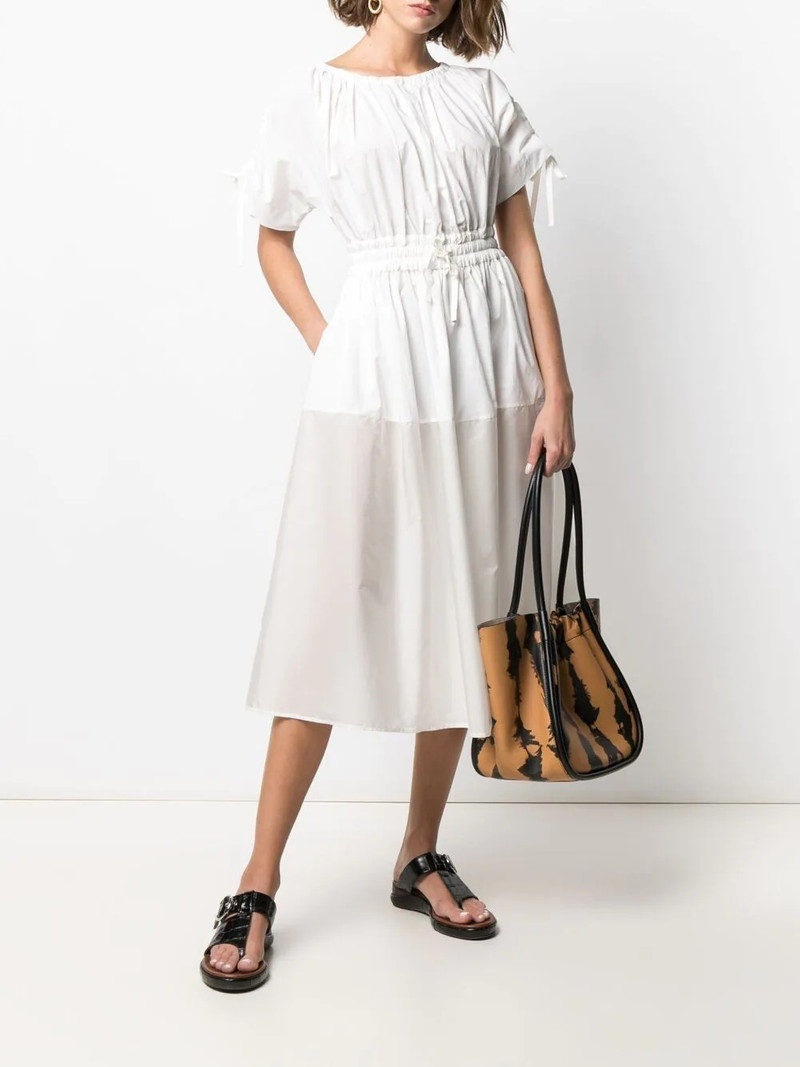 Moncler drawstring-waist poplin dress outlook