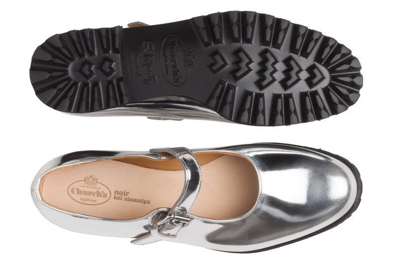 Kn1
Mirror Calf Leather Mary Jane Silver 3