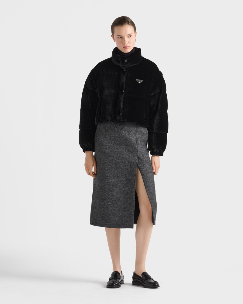 Prada Velvet down jacket outlook