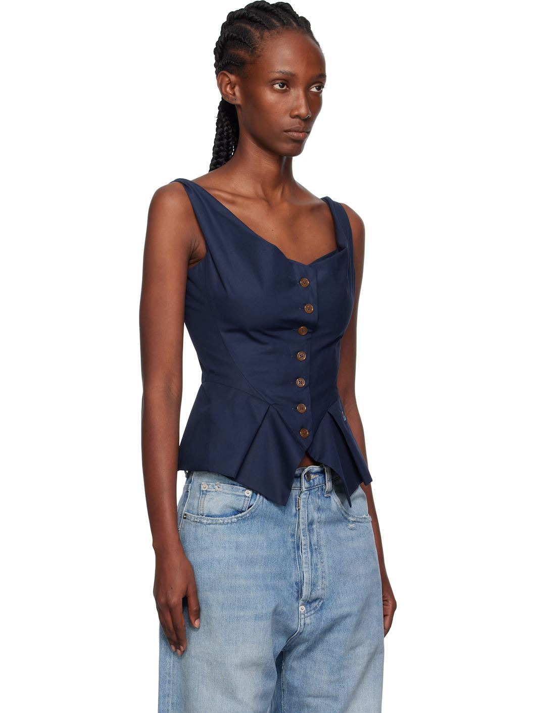 Navy Monday Vest Top - 2