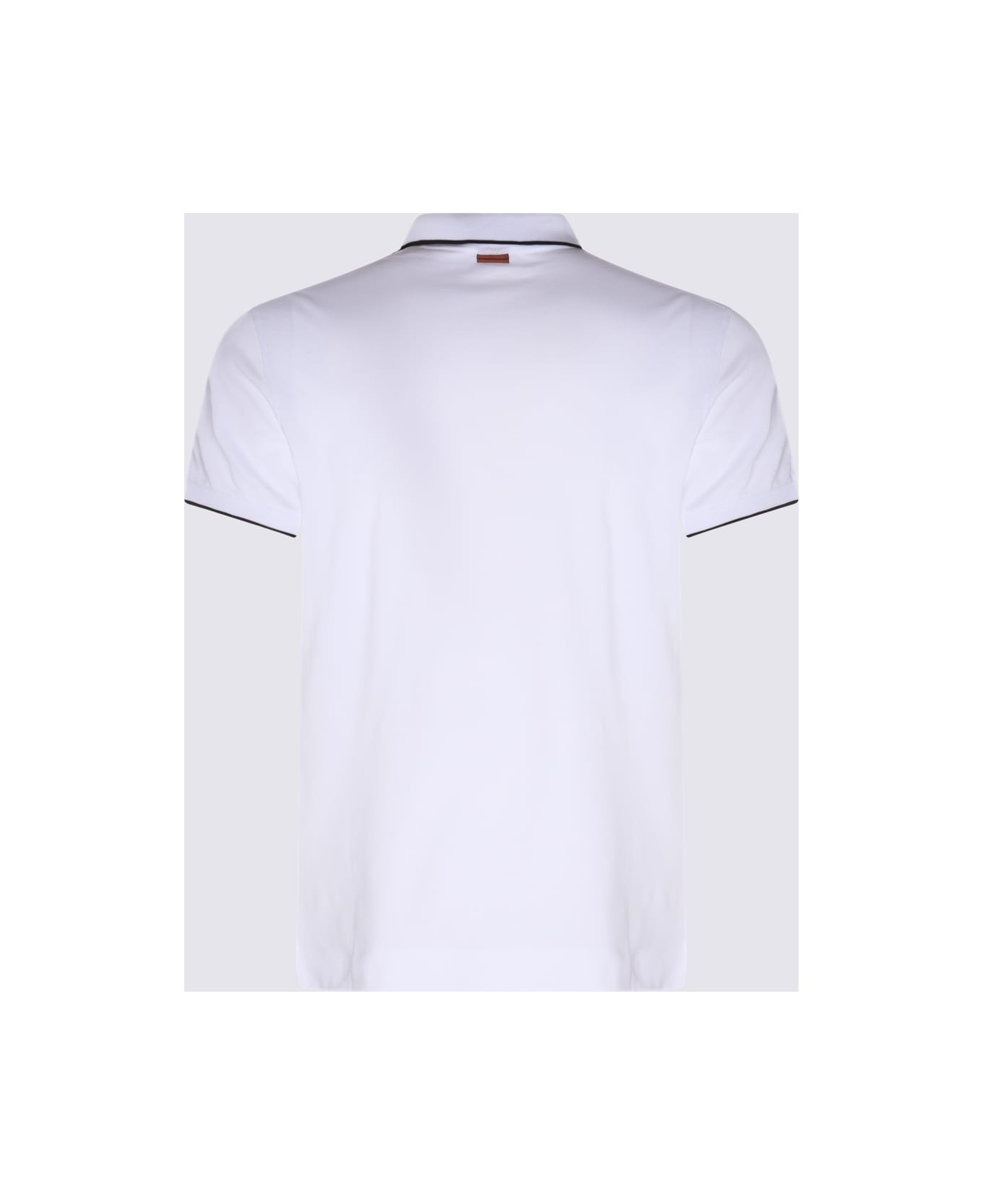 White Cotton Polo Shirt - 2