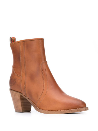 Etro calf leather ankle booties outlook