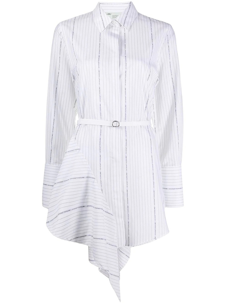 striped asymmetric mini shirt dress 1