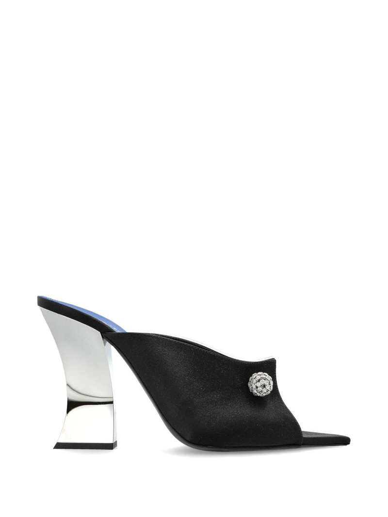 crystal-embellished satin mules 1