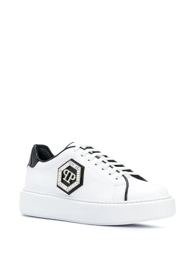 PHILIPP PLEIN Hexagon plaque low-top sneakers outlook