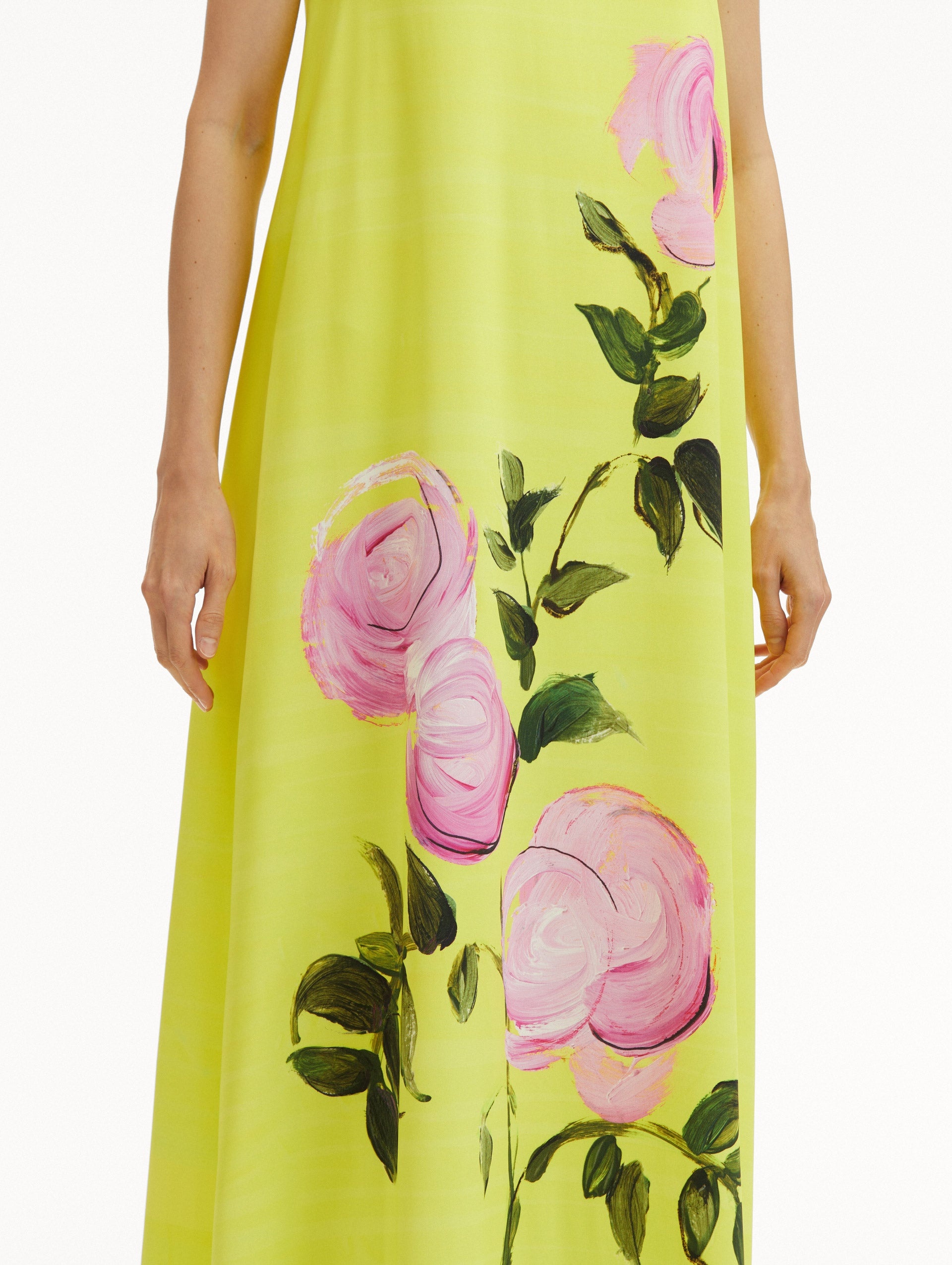 PAINTED ROSES SLEEVELESS GOWN - 5
