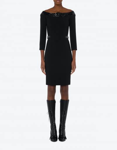 Moschino BONDAGE BUCKLE CADY STRETCH DRESS outlook