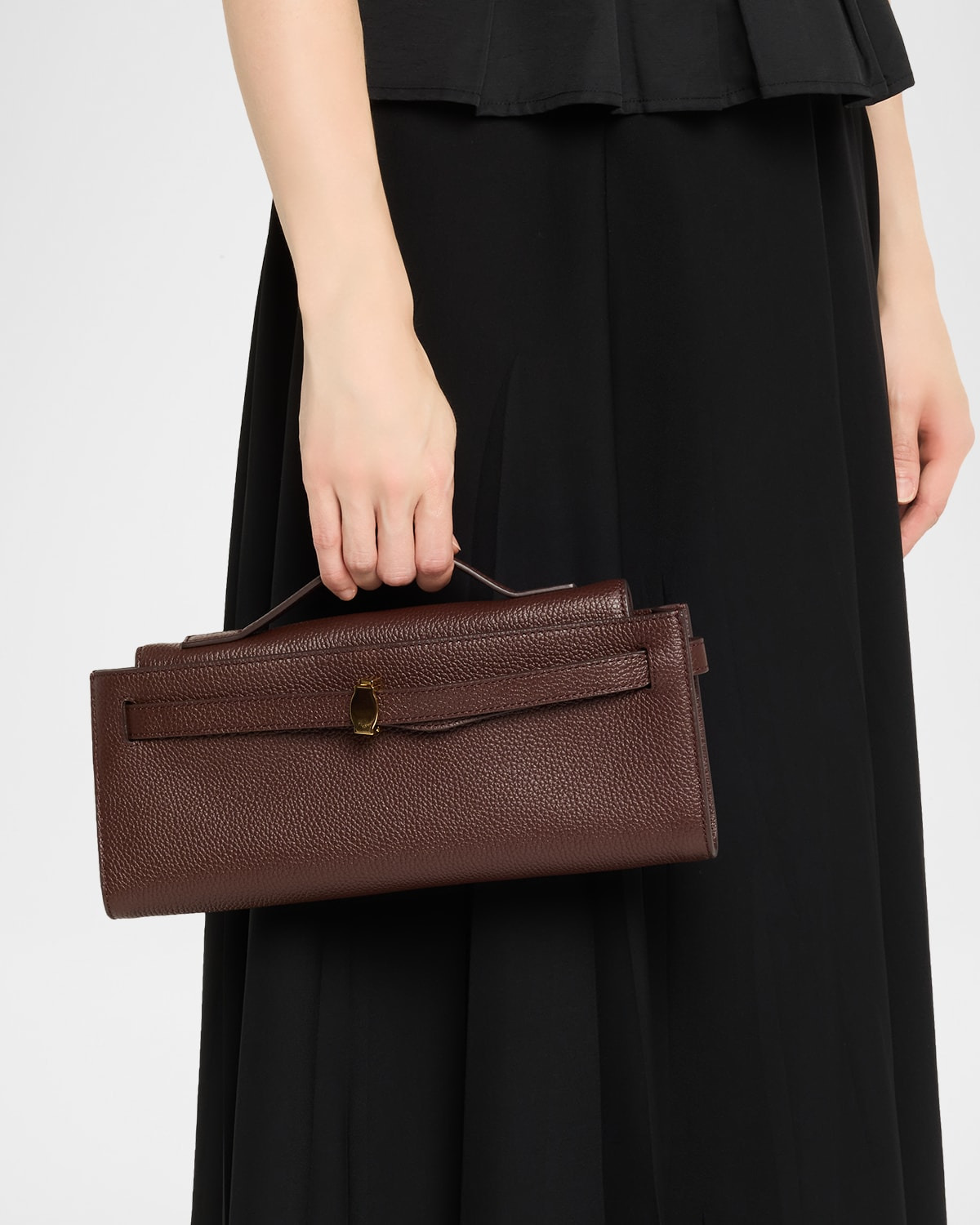 Dash Belted Grain Leather Clutch Bag - 2