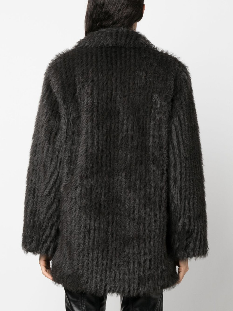 Zenni double-breasted faux-fur jacket 4
