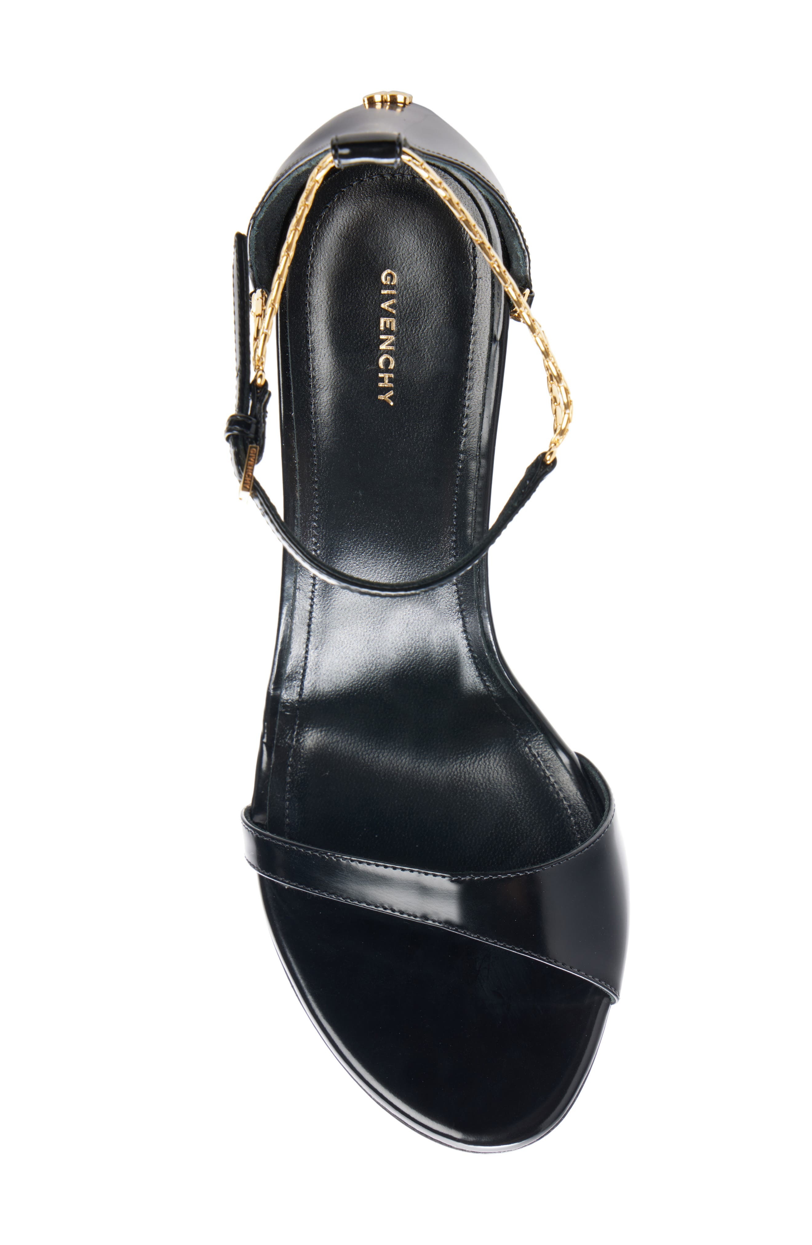 Givenchy 4G Liquid Logo Sandal in Black/Golden at Nordstrom - 4