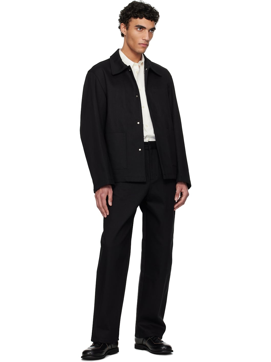 Black Curved Seam Jeans - 4