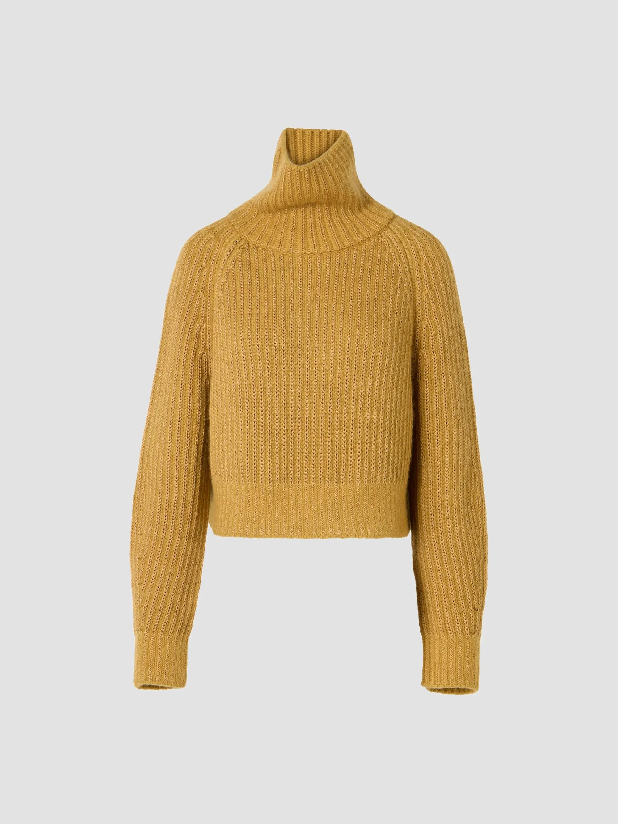 Women's Chunky Knit Turtleneck Sweater - Gold - 1