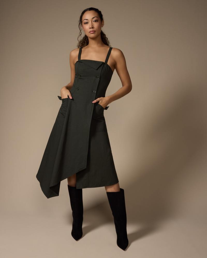 A.L.C. Scarlett Sleeveless Button-Front Midi Dress outlook