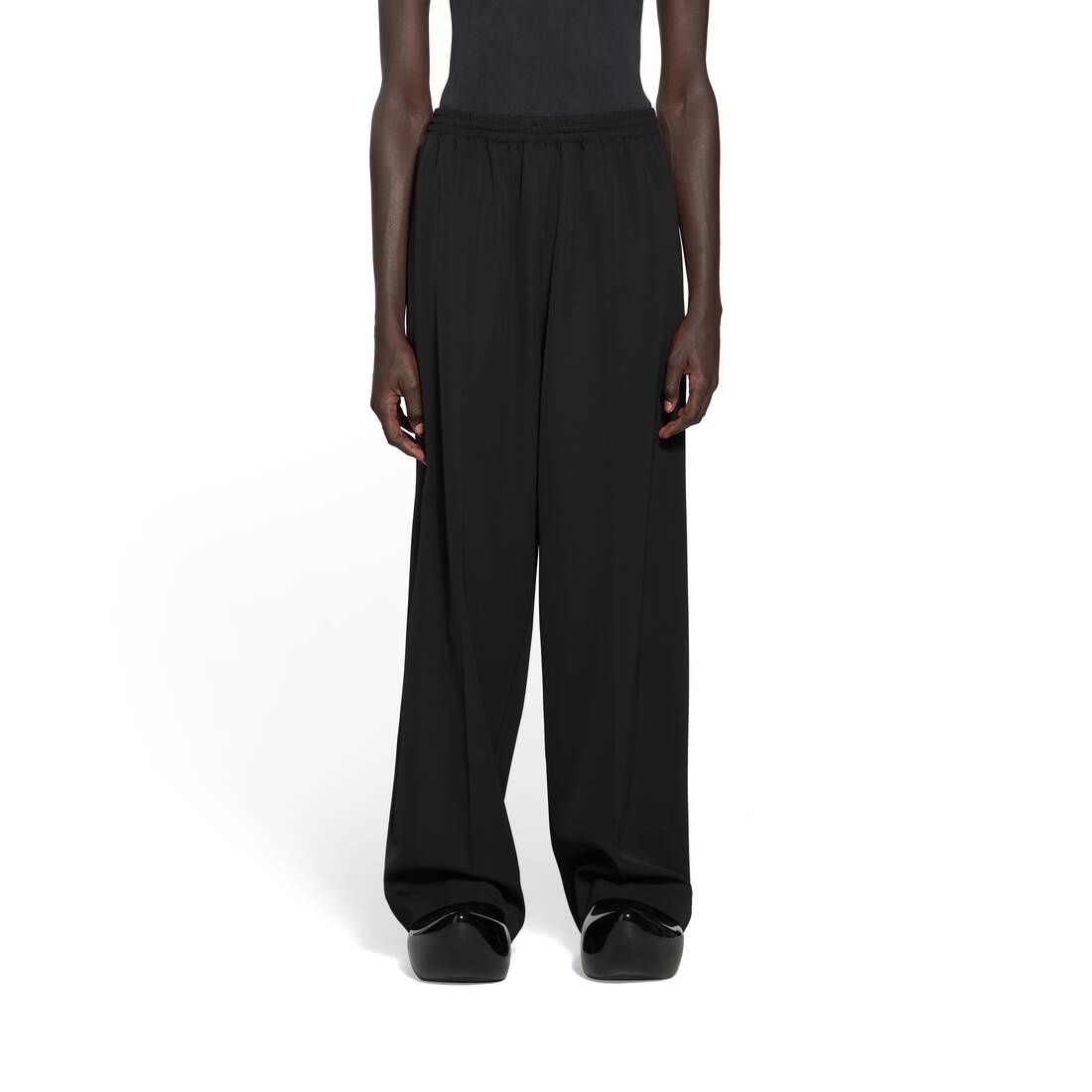 【送料&関税込】Balenciaga Elastic Pants Balenciaga Elastic Sweatpant in Black & White | FWRD