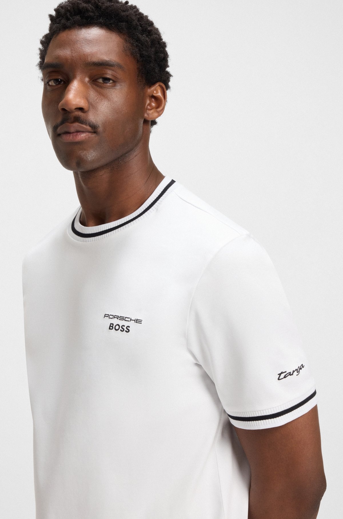PORSCHE X BOSS COTTON T-SHIRT WITH MOISTURE-CONTROL FINISH - 3