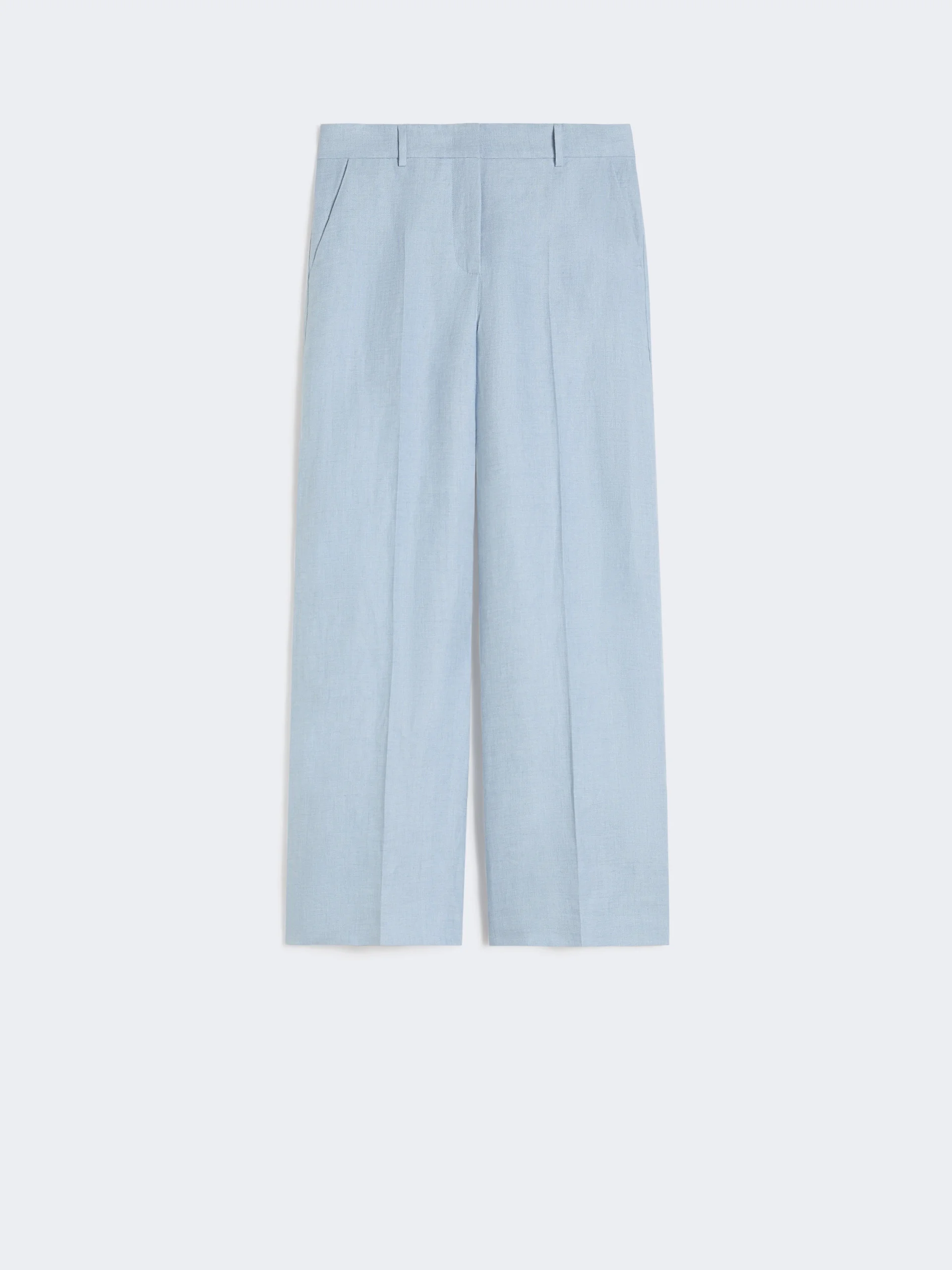 Linen canvas trousers - LIGHT BLUE - 1