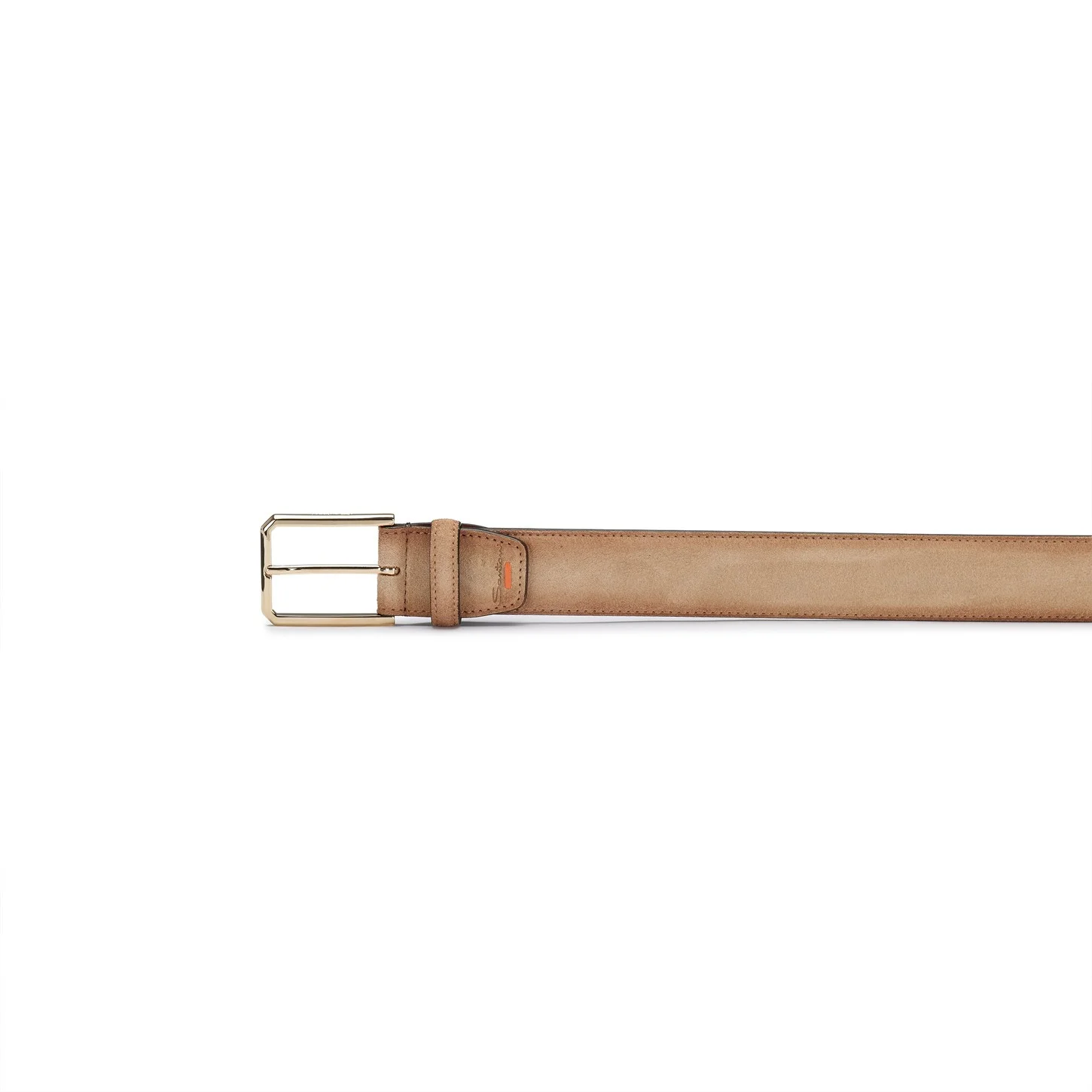 Brown suede adjustable belt - 1