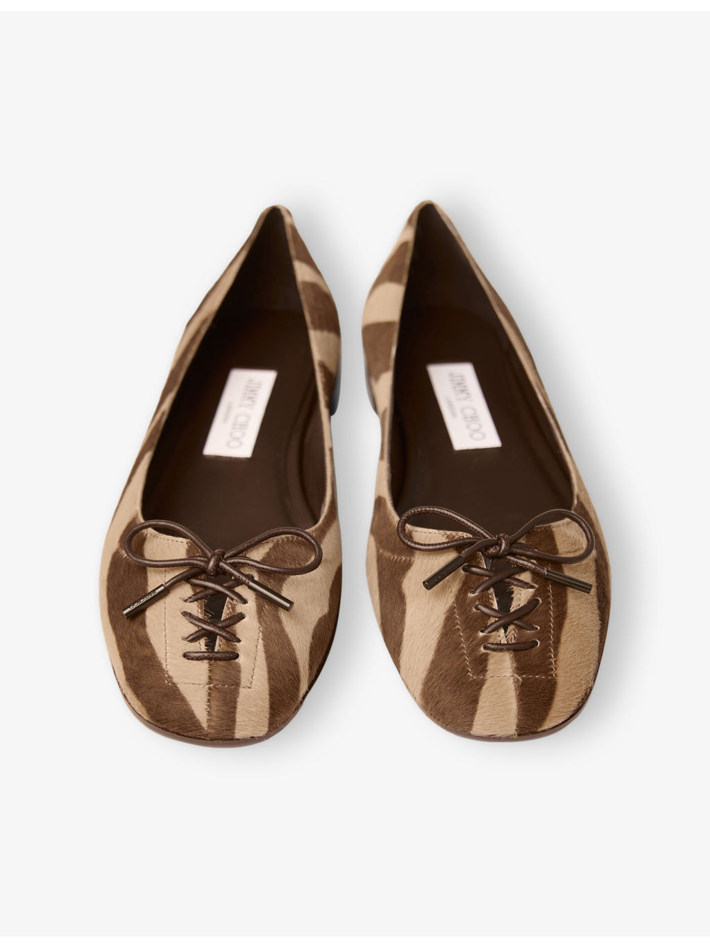 Scarlett Ballerina Zebra-Print Leather Flats - 2