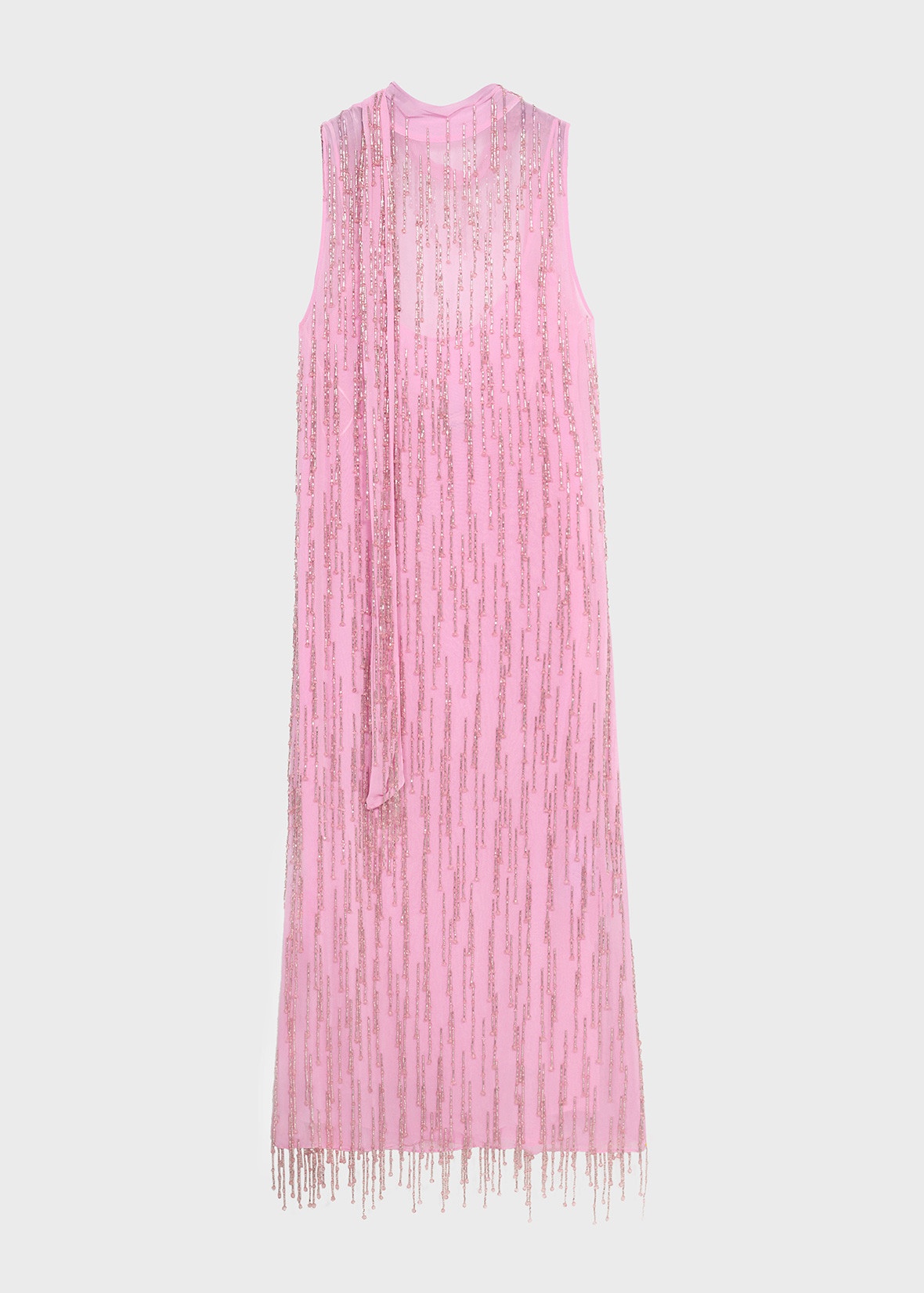 Blumarine MIDI DRESS IN GEORGETTE WITH BEADED EMBROIDERY