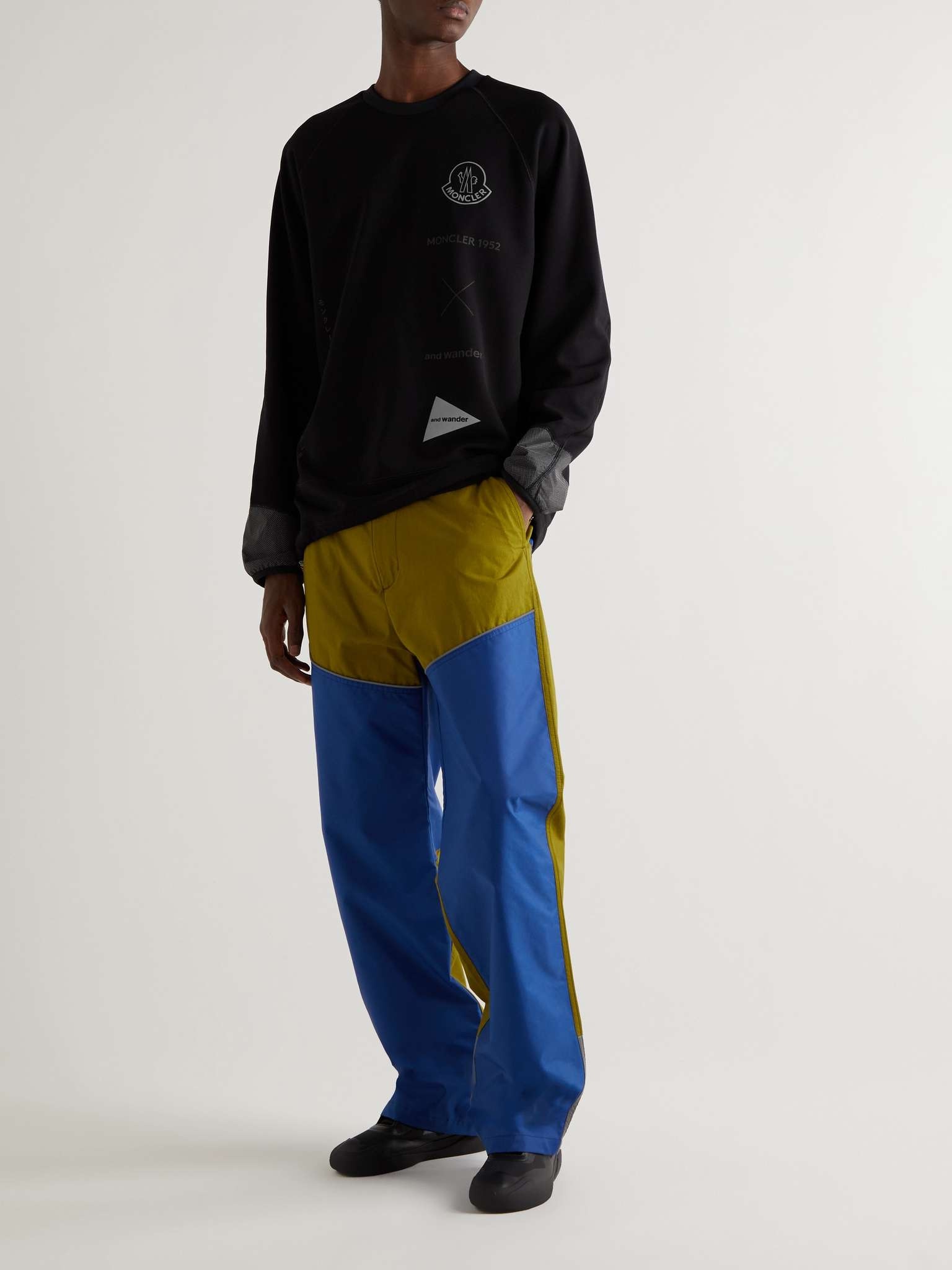 2 Moncler 1952 Straight-Leg Panelled Colour-Block Cotton Trousers - 2