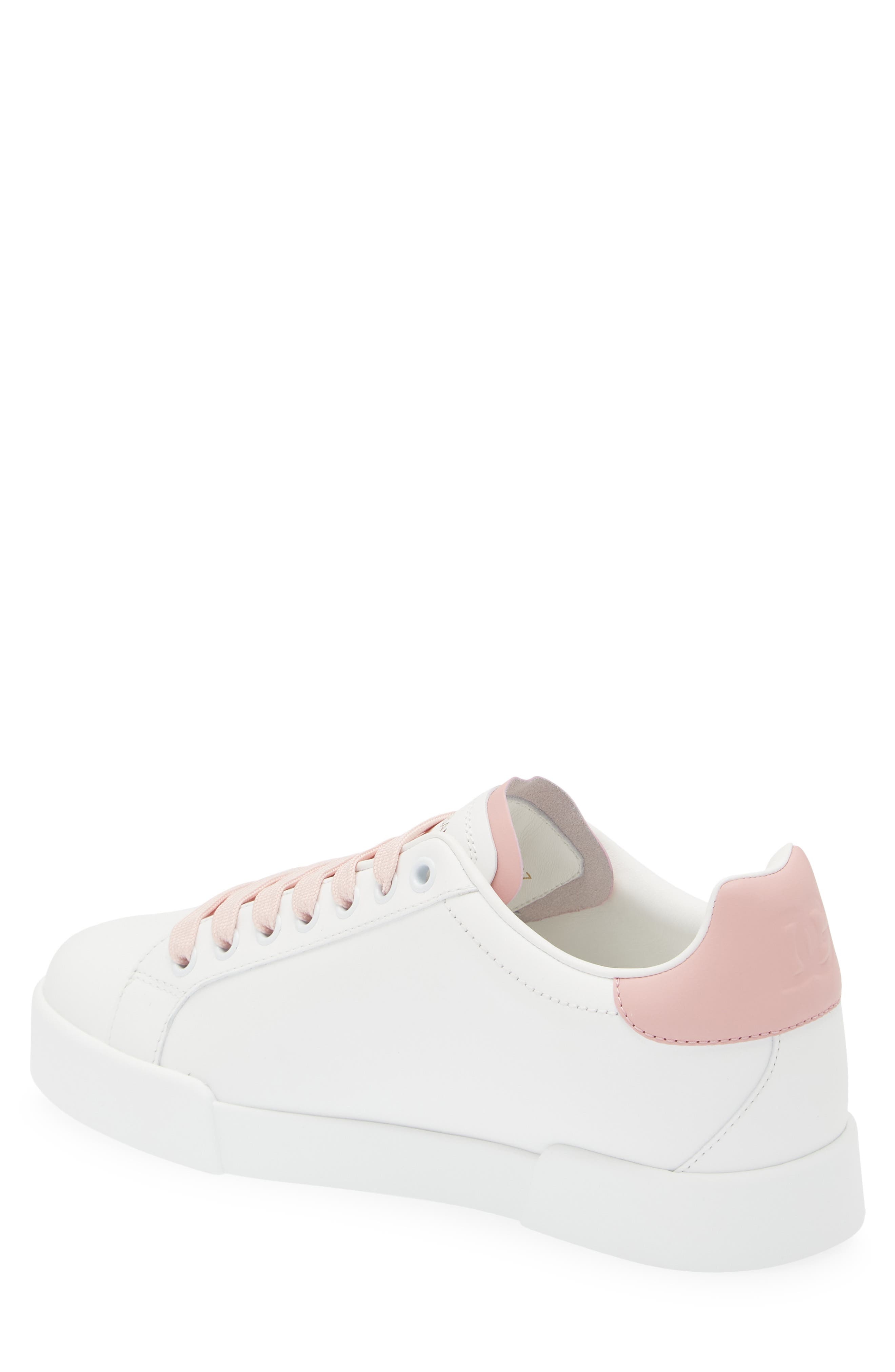 Dolce&Gabbana Portofino Sneaker in Bianco/Rosa at Nordstrom - 2