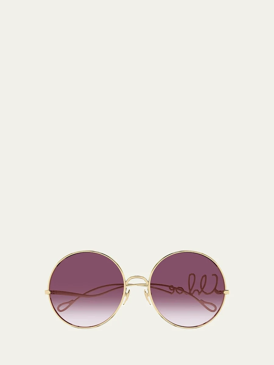 Chloe Iconic Round Metal Sunglasses - 1