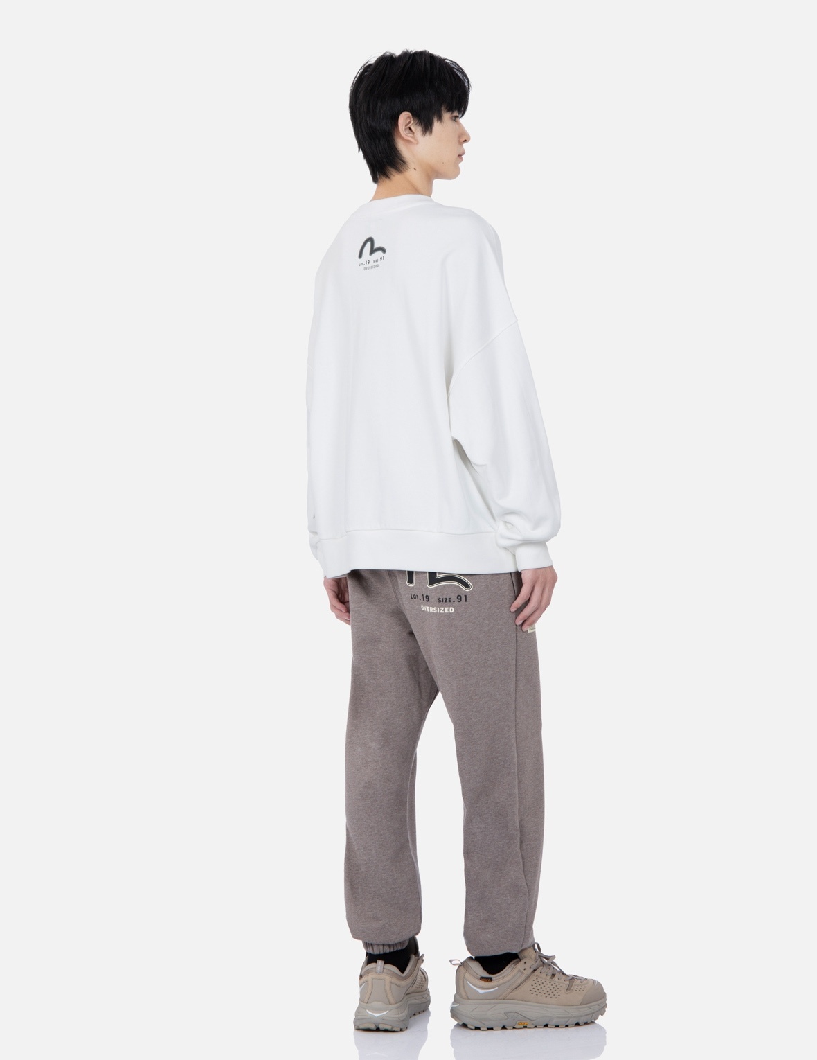 RETRO LOGO PRINT OVERSIZED SWEATSHIRT - 4