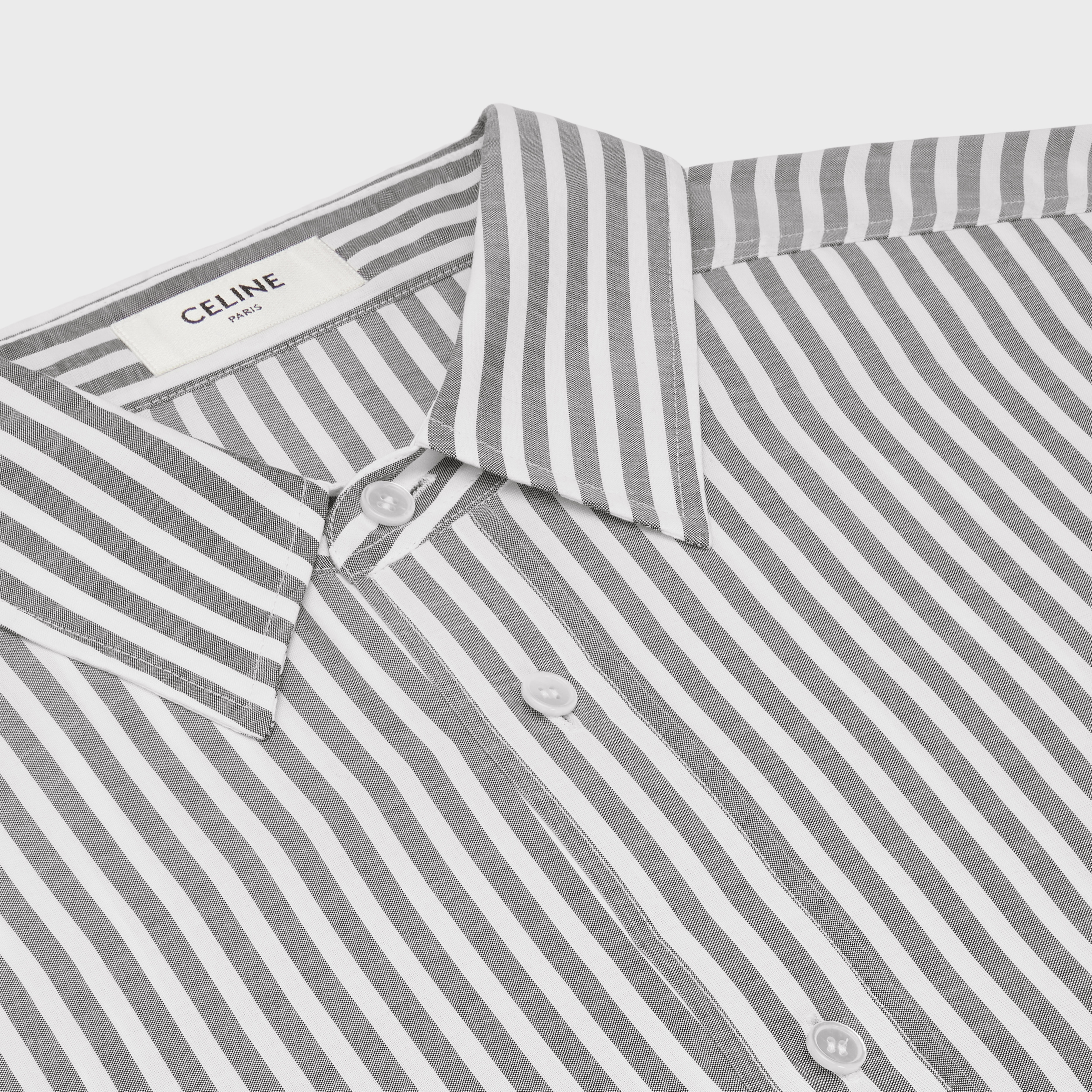 OVERSIZED SHIRT IN STRIPED VISCOSE - 3