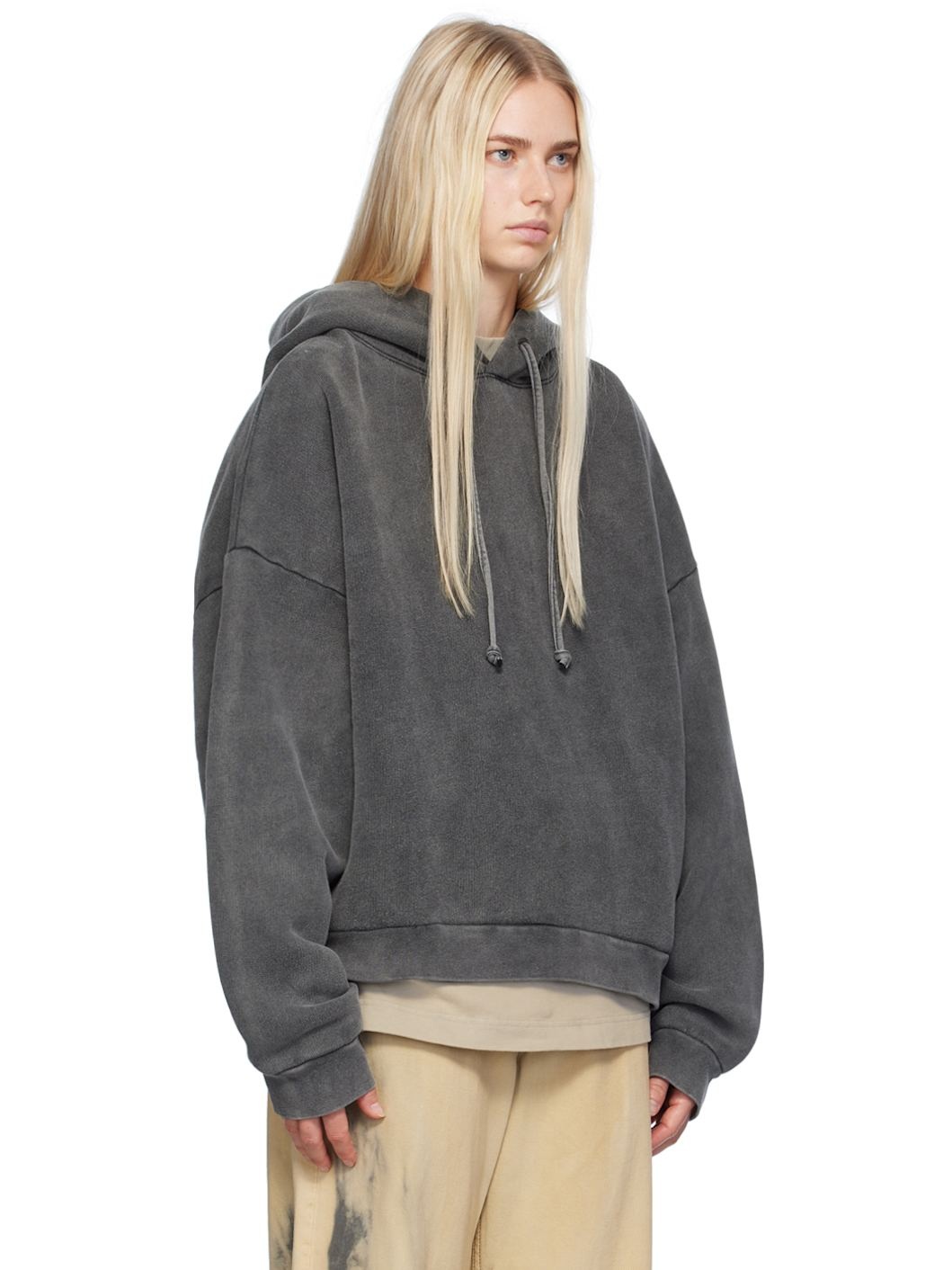 Black Garment-Dyed Hoodie - 2