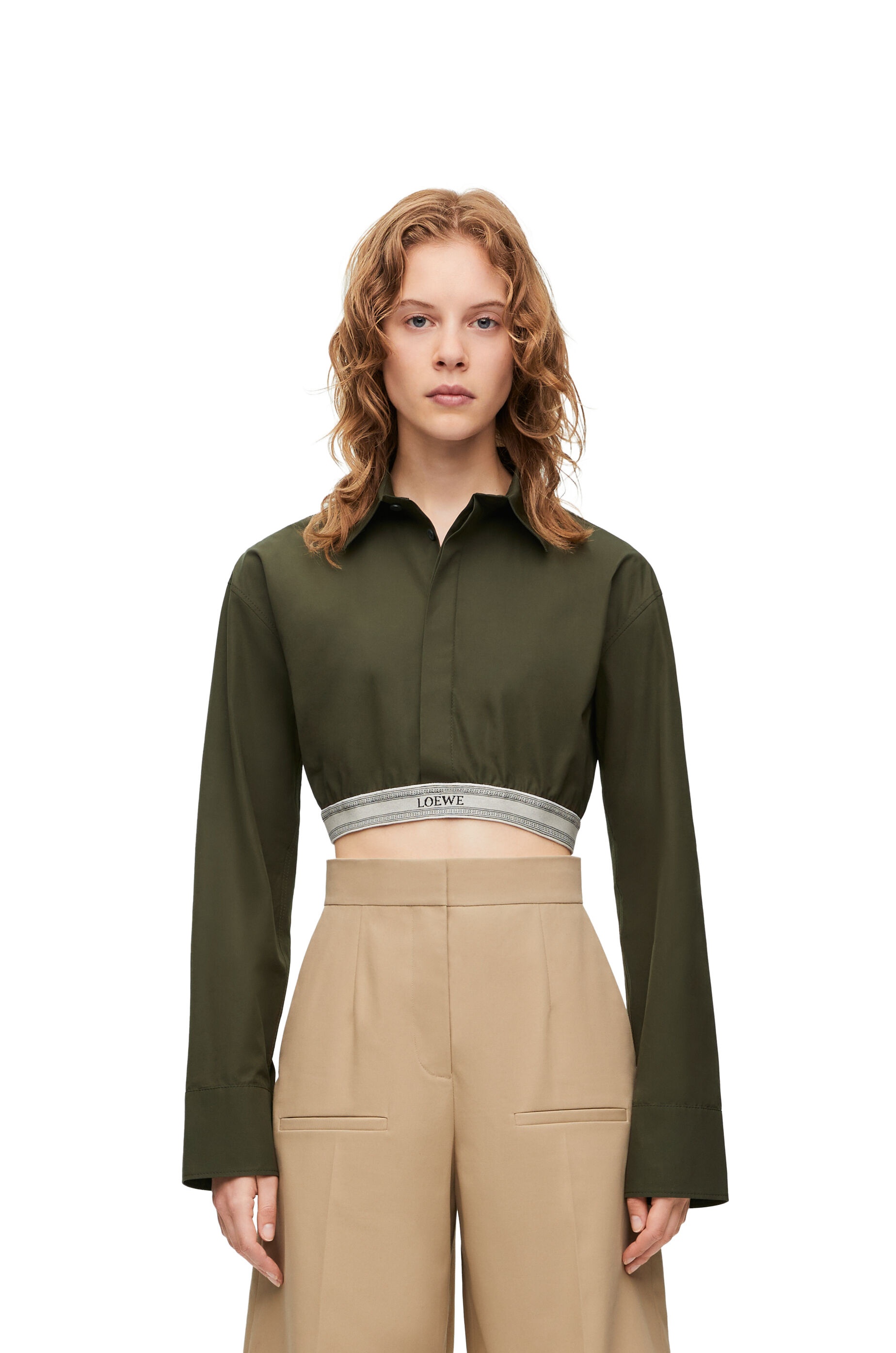 Cropped shirt in cotton - 3