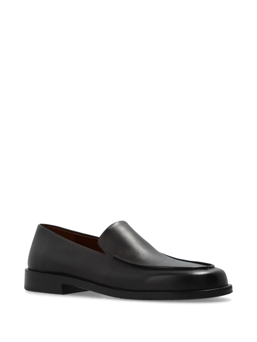 almond-toe leather loafers - 2