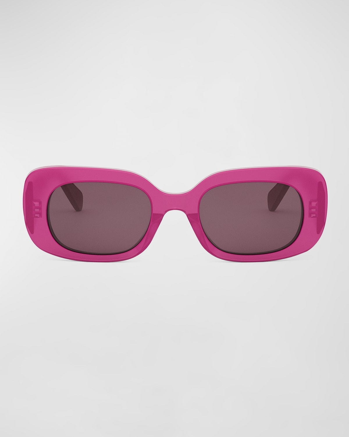 Bold 3 Dots Acetate Rectangle Sunglasses - 3