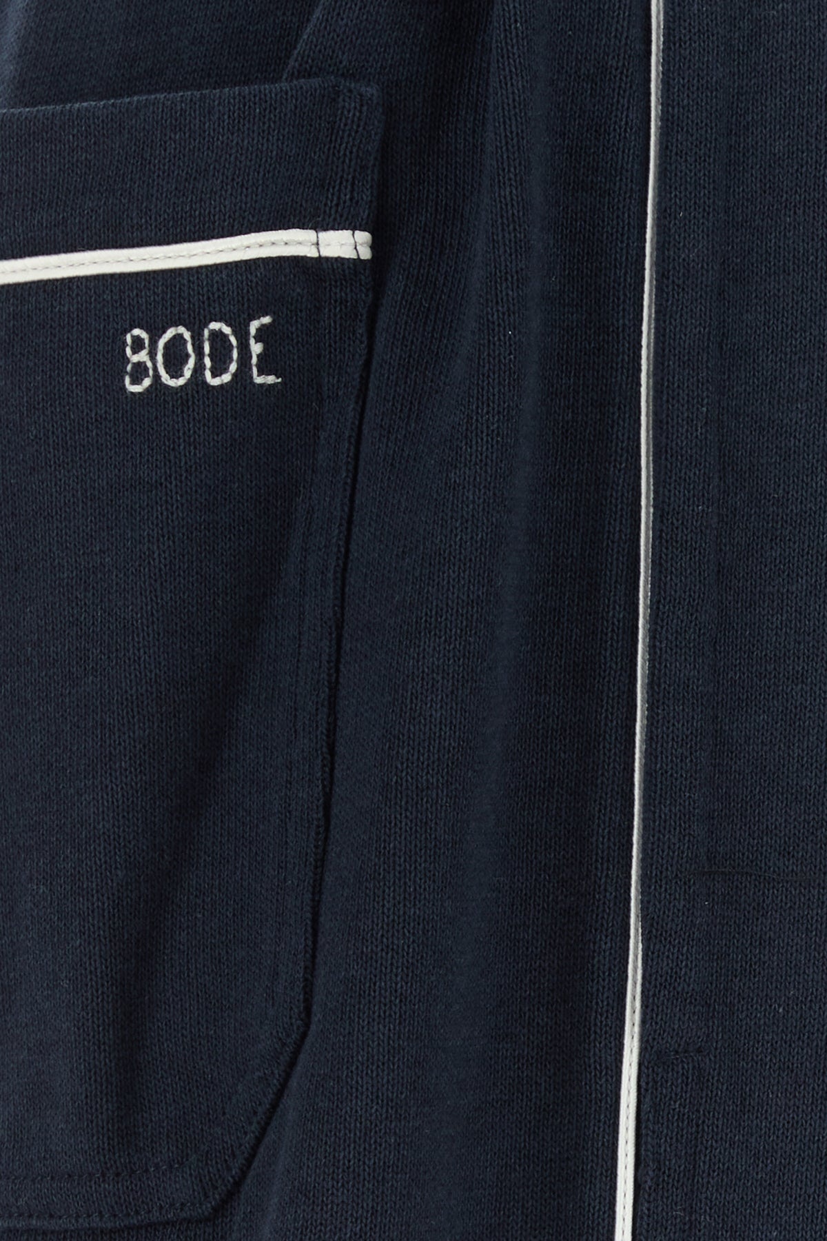 Navy blue cotton and lyocell joggers - 3