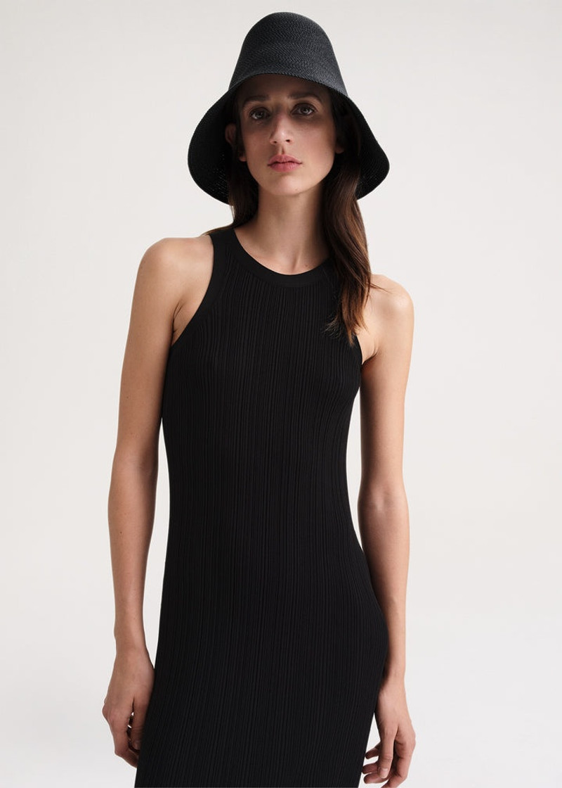 Seamless rib tank dress black 5