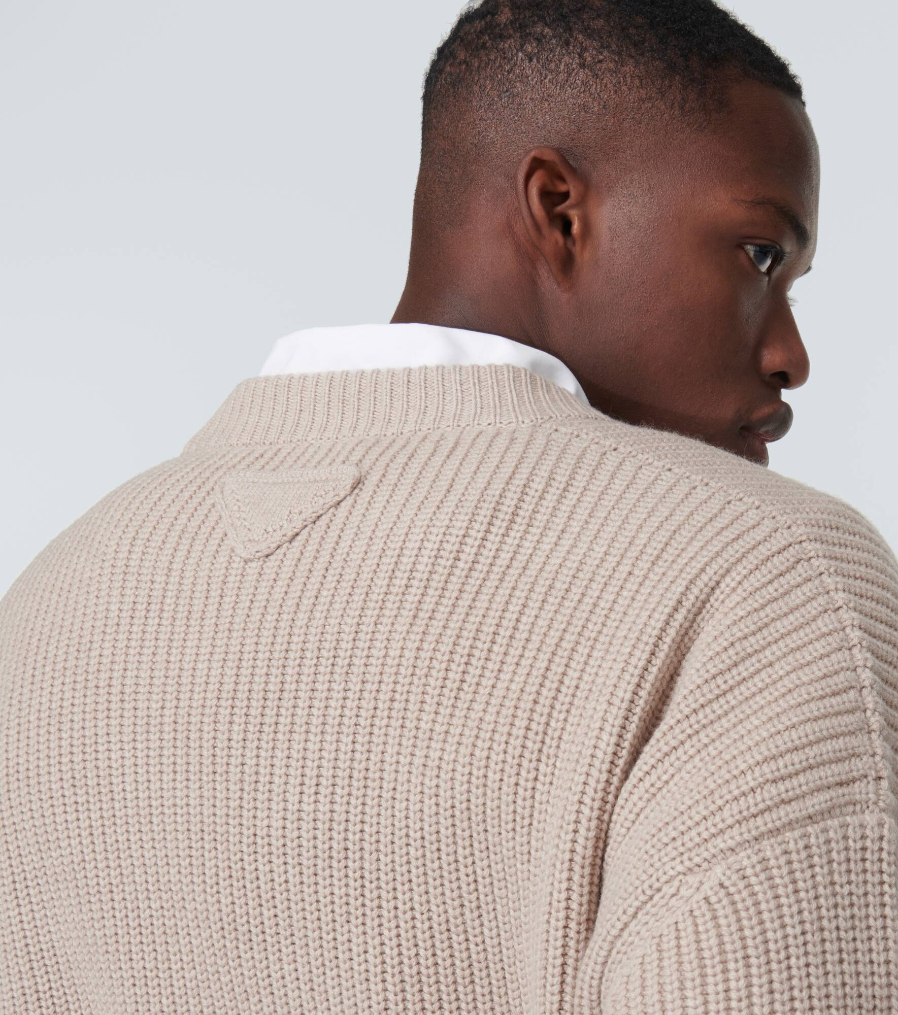 Oversized ribbed-knit cashmere cardigan - 6