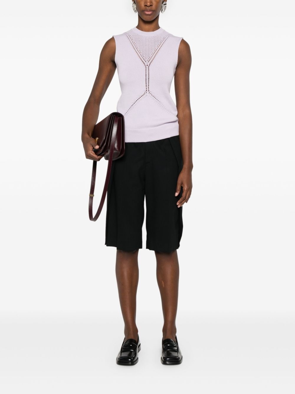 sleeveless knitted top - 2