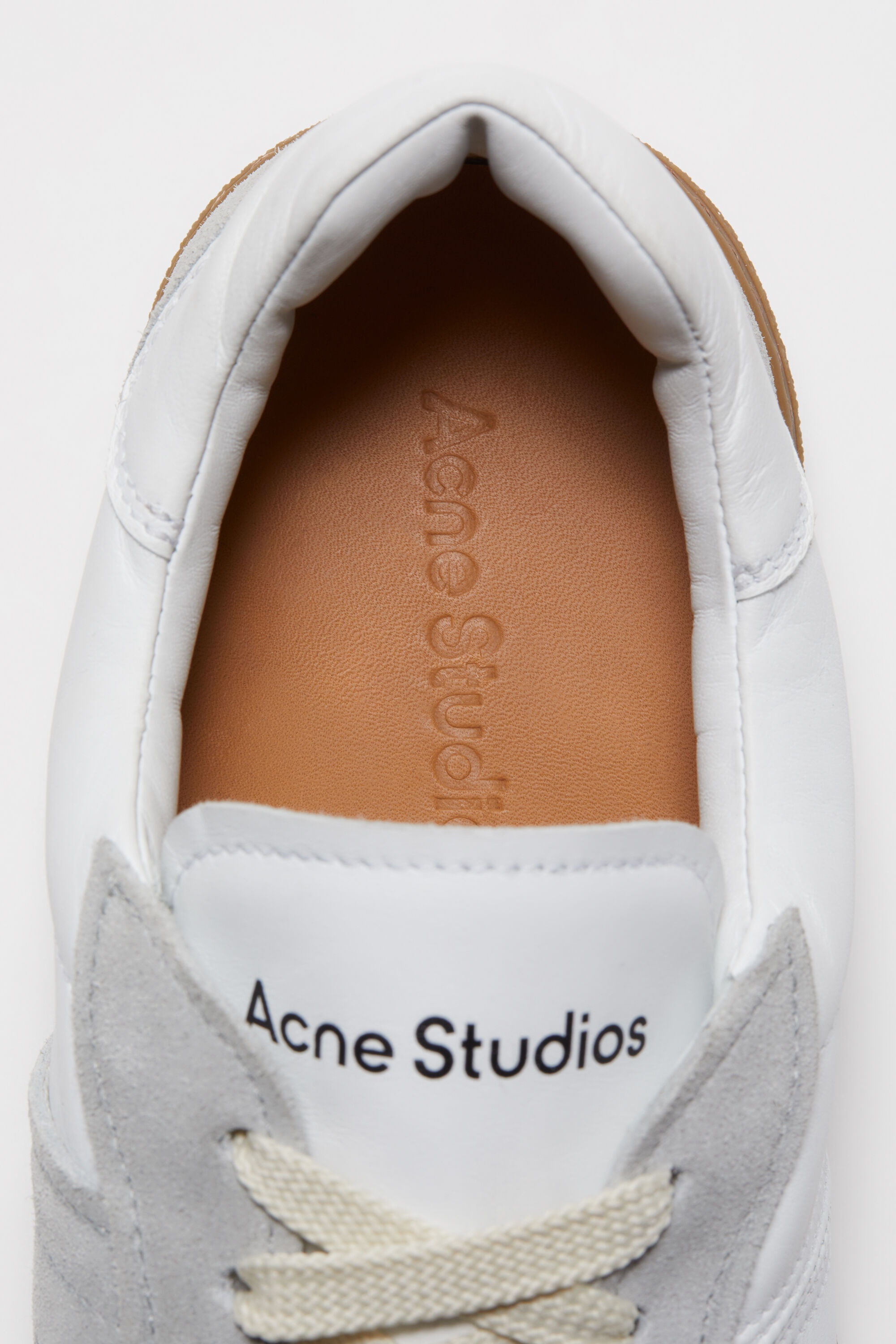 Lace-up sneakers - White/brown - 5