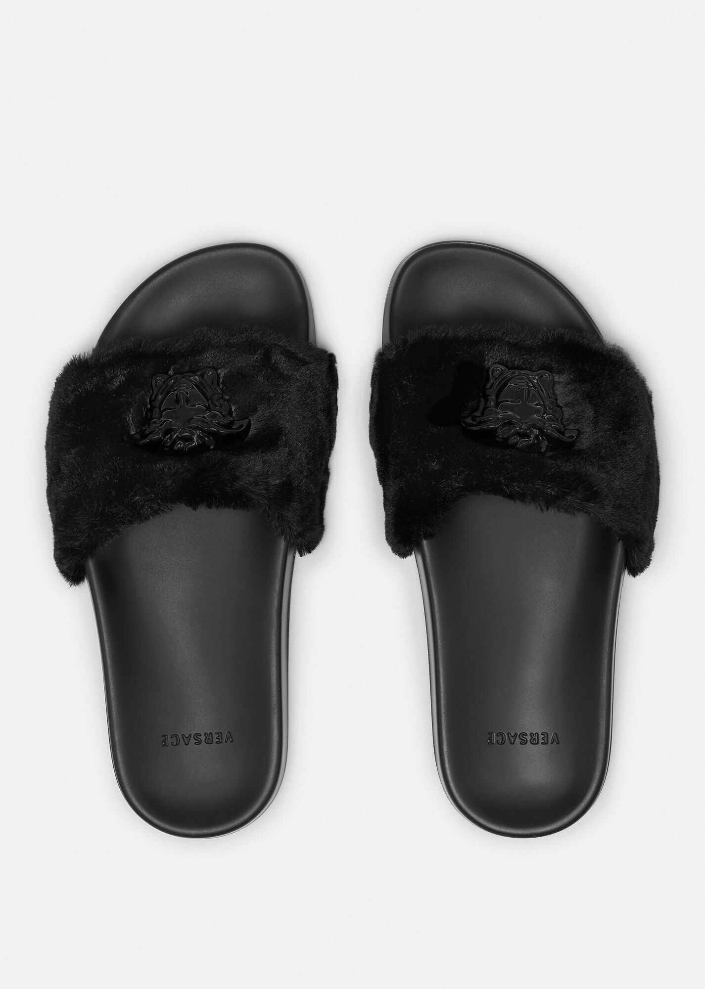 La Medusa Faux Fur Slides - 3