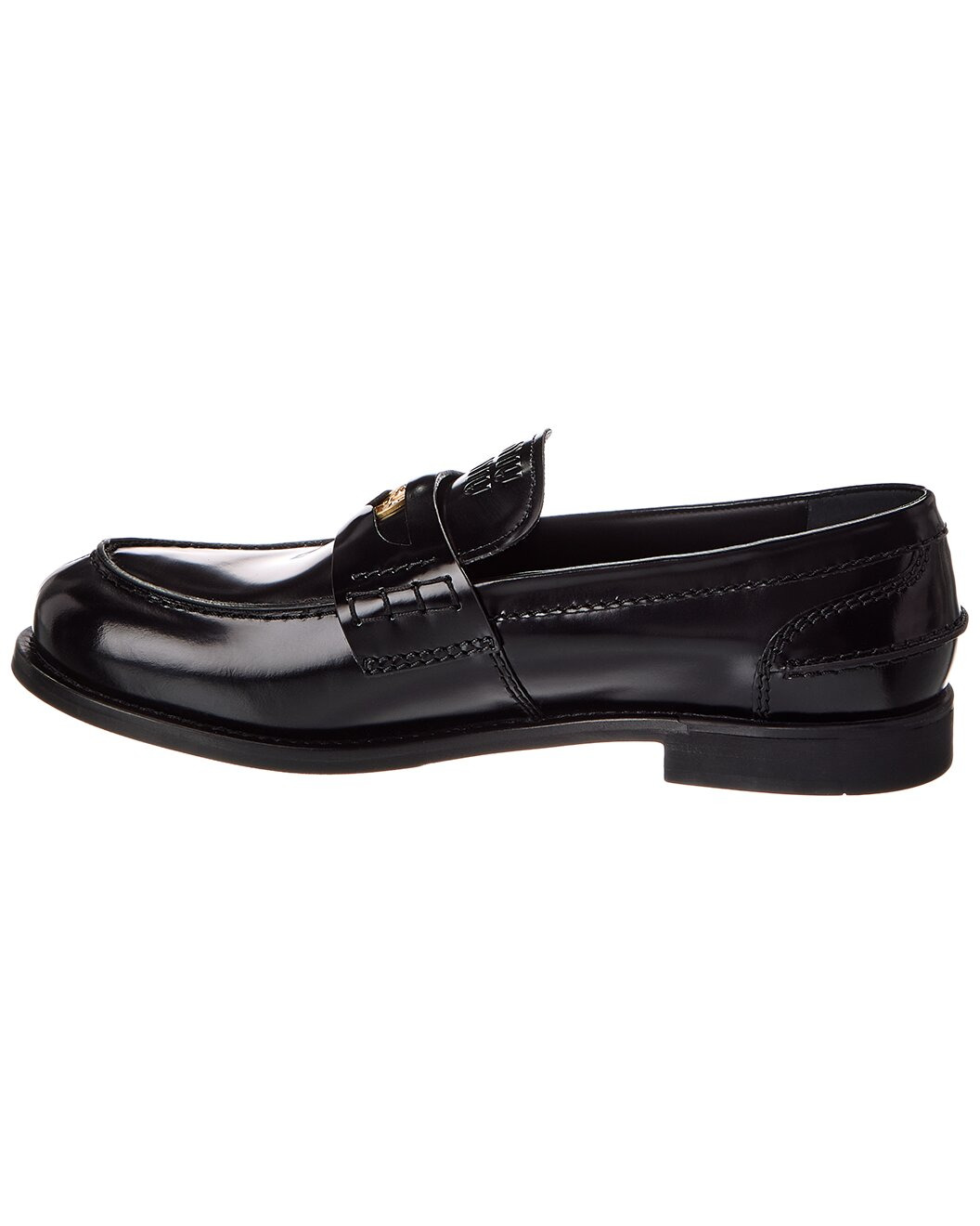 Miu Miu Leather Penny Loafer - 2