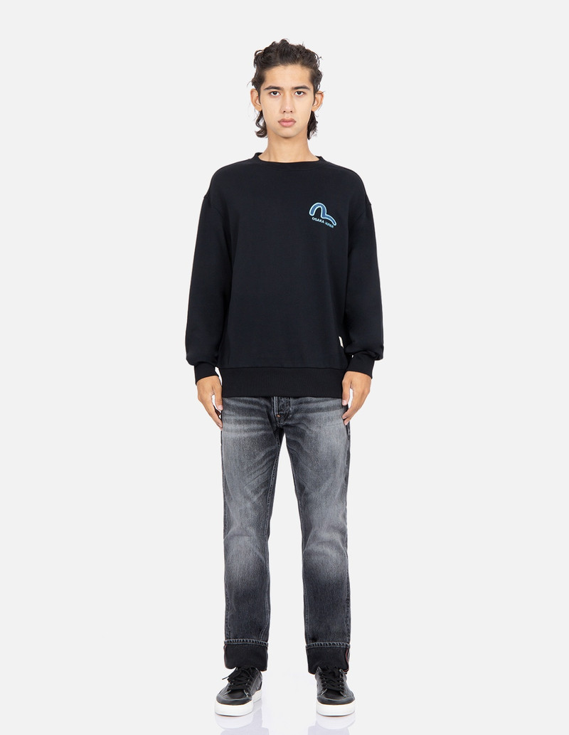 KAMON LOGO DENIM APPLIQUÉ SWEATSHIRT 6