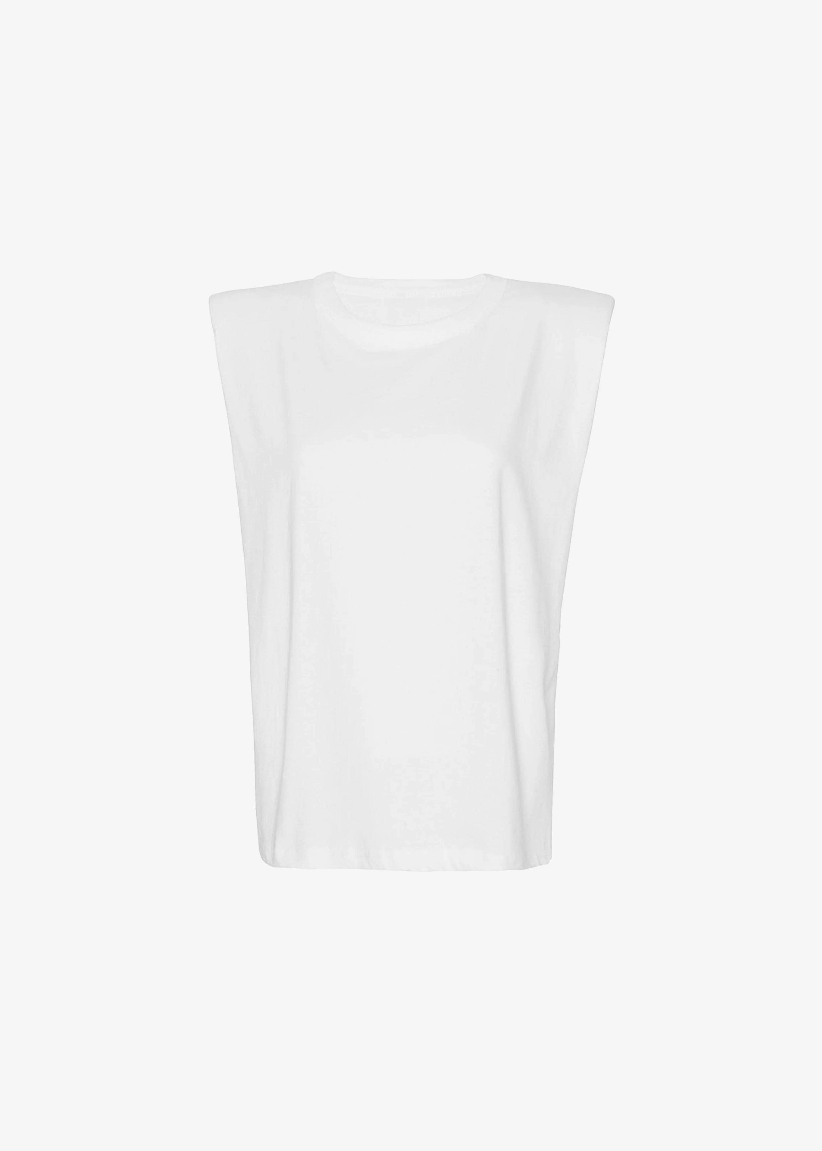 Eva Padded Shoulder Muscle T-Shirt - White - 1