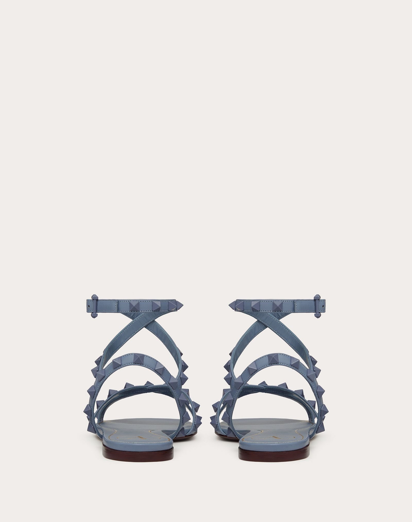 Rockstud Flair Nappa Leather Flat Sandal - 3