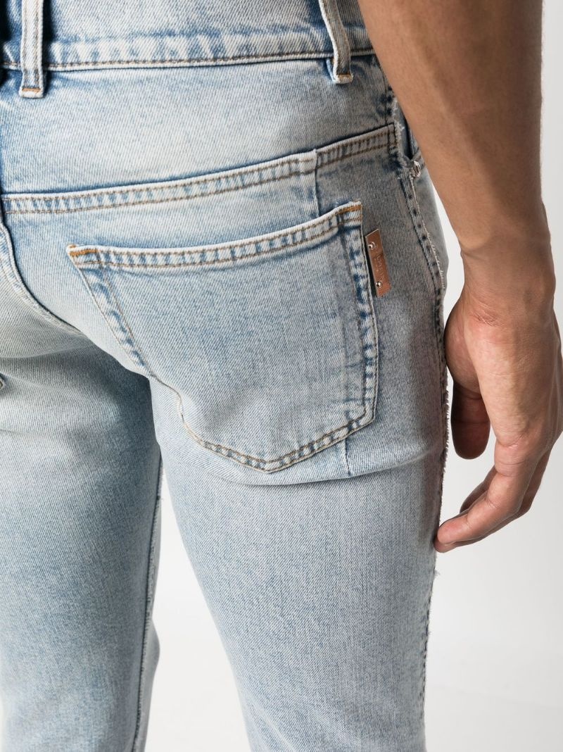 slim-cut denim jeans - 5