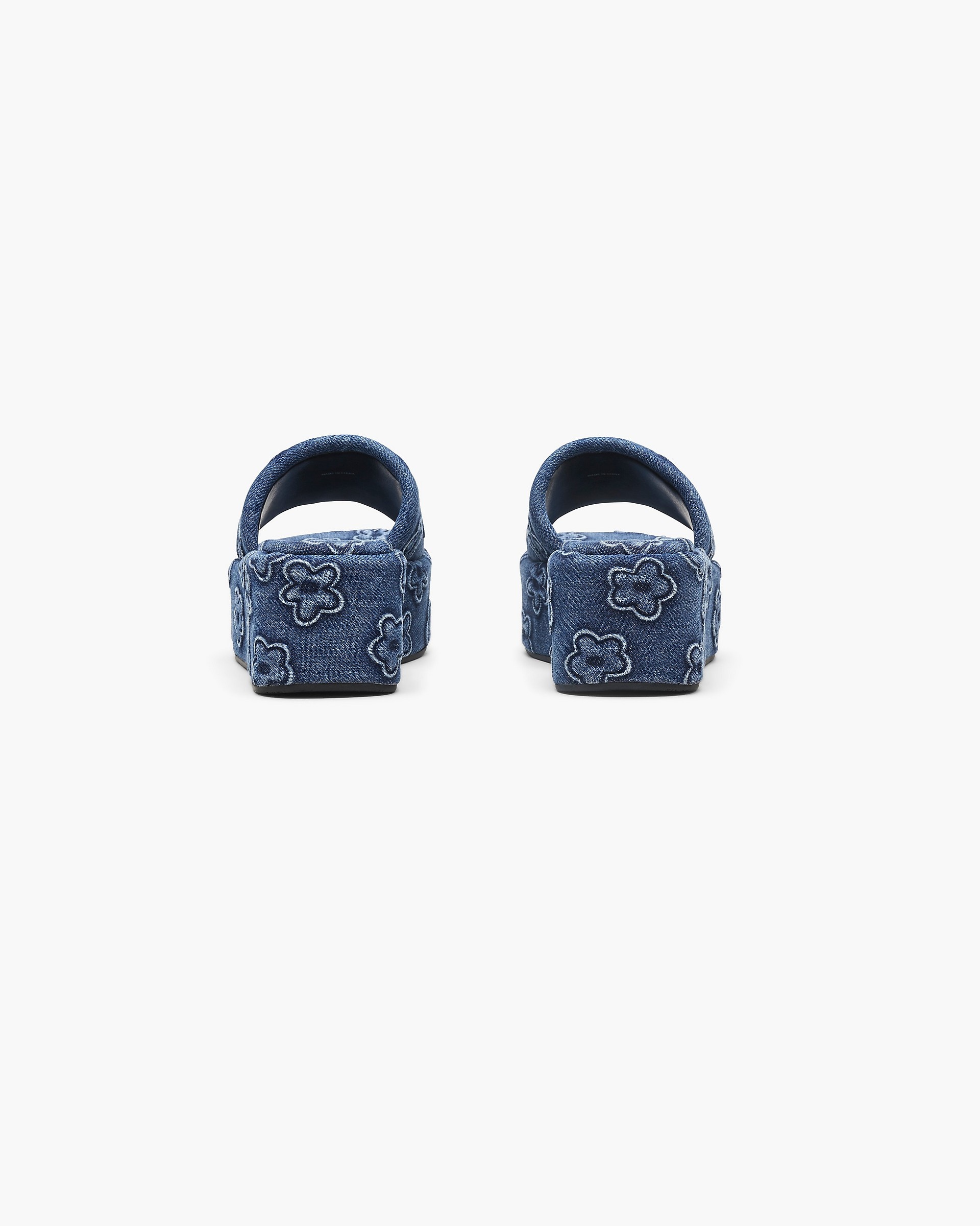 THE PUFFY DAISY DENIM PLATFORM SANDAL - 8